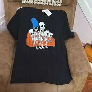 Black Skeleton Family Kids T-Shirt